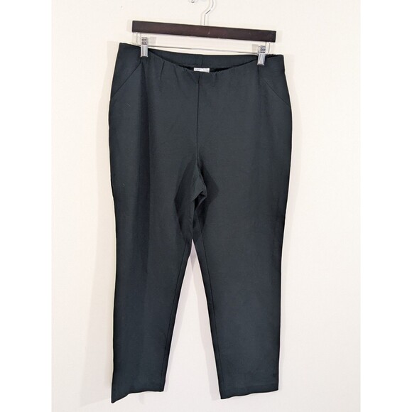NWT J. Jill Womens Ponte Slim Leg Pants Size PL Black Pull On Minimalist Stretch - Picture 1 of 7